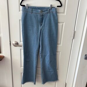Retro crop flare jeans